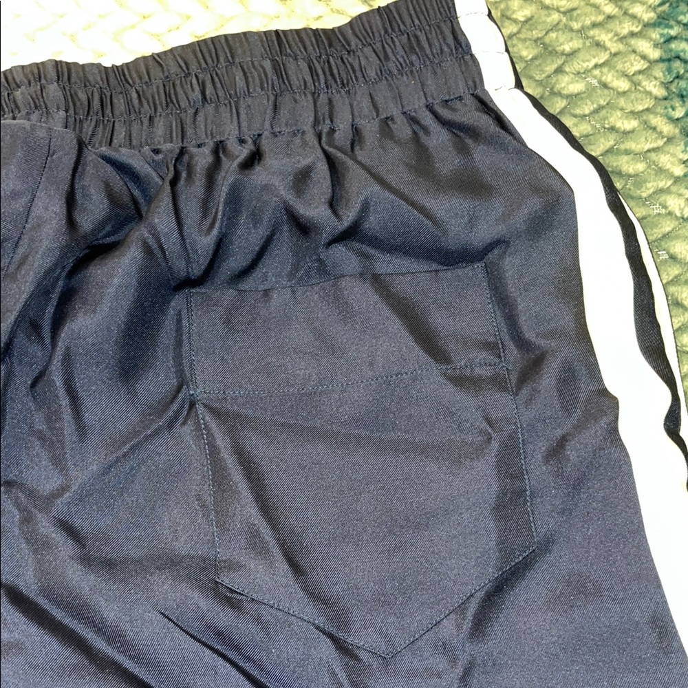 Casablanca Men's Navy Blue Silk Shorts - Picture 5 of 10